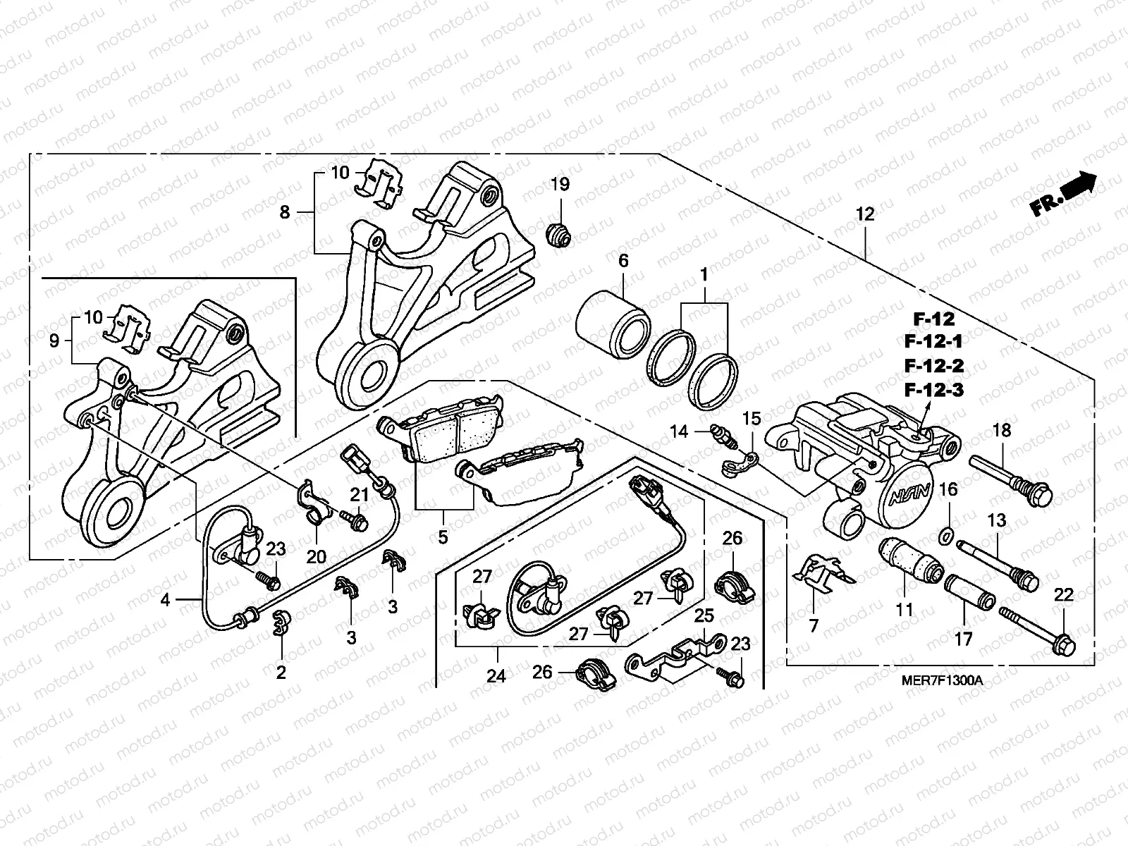 F-13 REAR BRAKE CALIPER