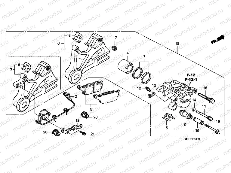 F-13 REAR BRAKE CALIPER