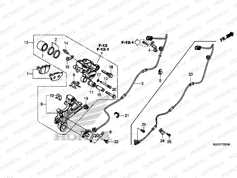 F-13 REAR BRAKE CALIPER