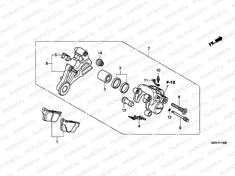 F-13 REAR BRAKE CALIPER (CBR600F)