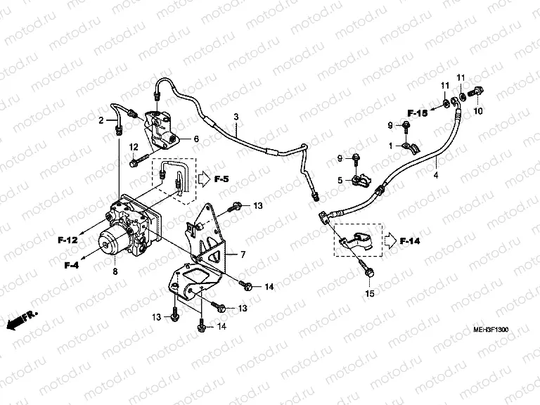 F-13 REAR BRAKE HOSE