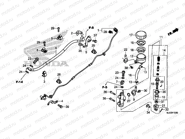 F-13 REAR BRAKE MASTER CYLINDER
