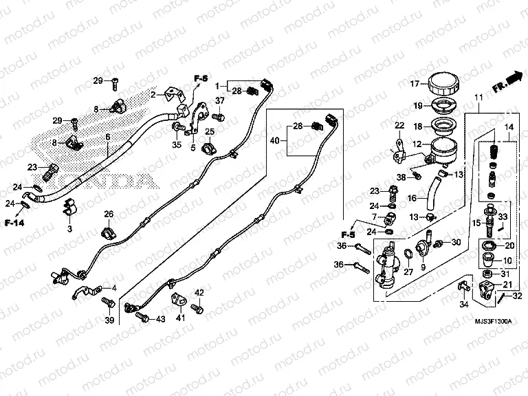 F-13 REAR BRAKE MASTER CYLINDER