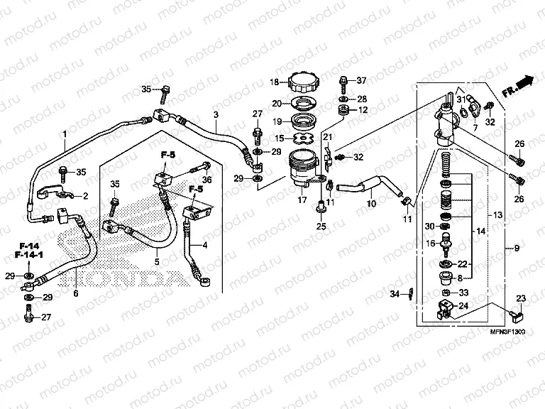 F-13 REAR BRAKE MASTER CYLINDER