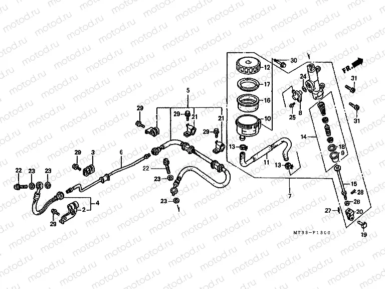 F-13 REAR MAIN BRAKE CYLINDER