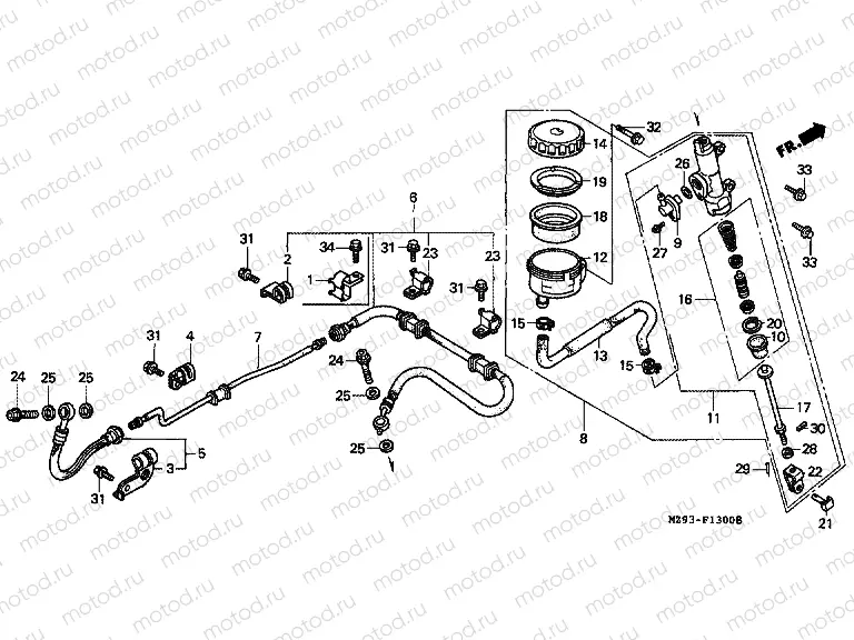 F-13 REAR MAIN BRAKE CYLINDER