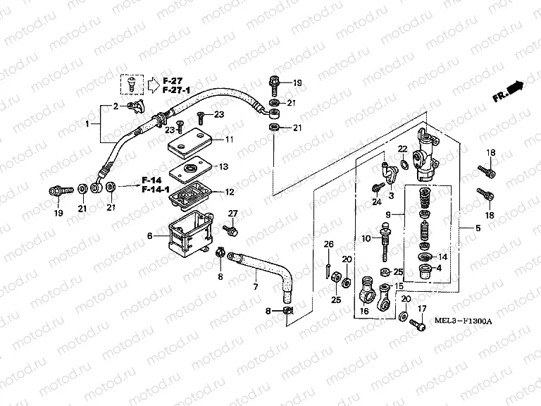 F-13 REAR MAIN BRAKE CYLINDER