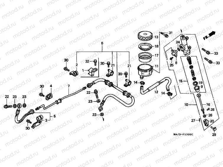 F-13 REAR MAIN BRAKE CYLINDER (ST1100)