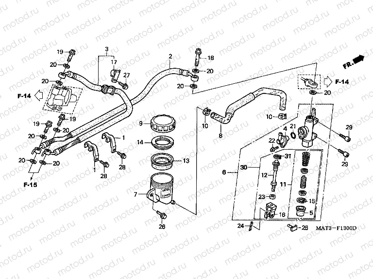 F-13 REAR MASTER CYLINDER