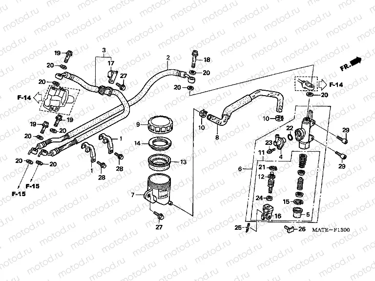 F-13 REAR MASTER CYLINDER