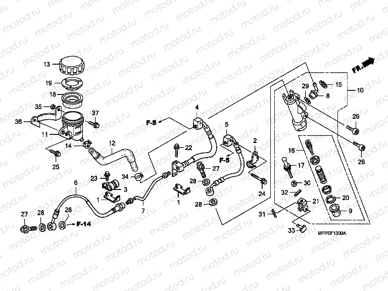 F-13 REAR MASTER CYLINDER