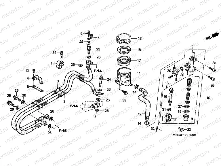 F-13 REAR MASTER CYLINDER