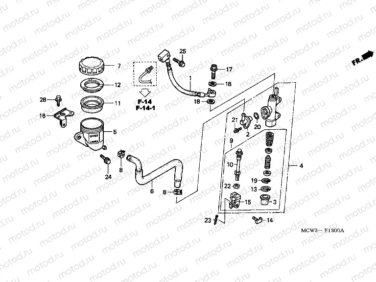 F-13 REAR MASTER CYLINDER