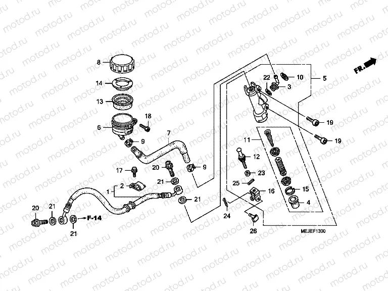F-13 REAR MASTER CYLINDER (CB1300 / S)