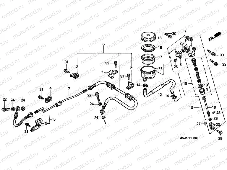 F-13 REAR MASTER CYLINDER (ST1100)
