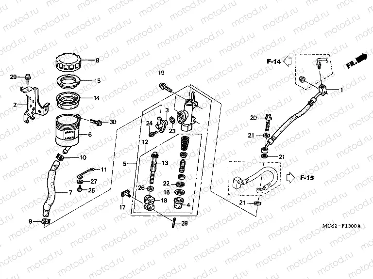 F-13 REAR MASTER CYLINDER (ST1300)