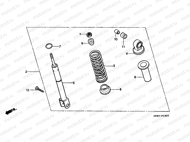 F-13 REAR SHOCK ABSORBER