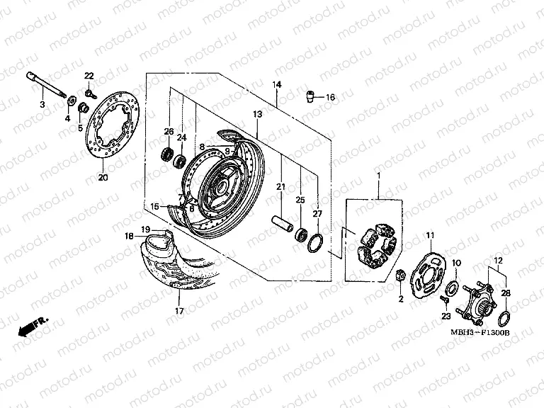 F-13 REAR WHEEL
