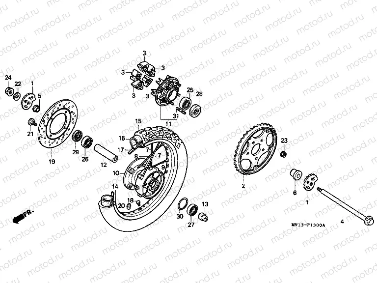 F-13 REAR WHEEL