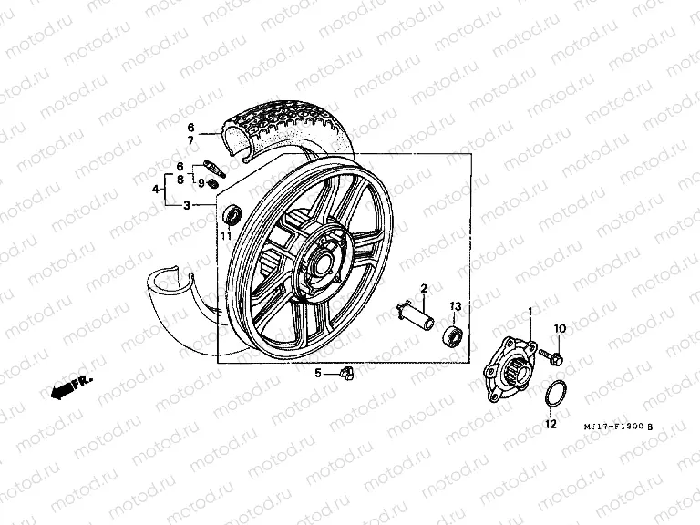 F-13 REAR WHEEL