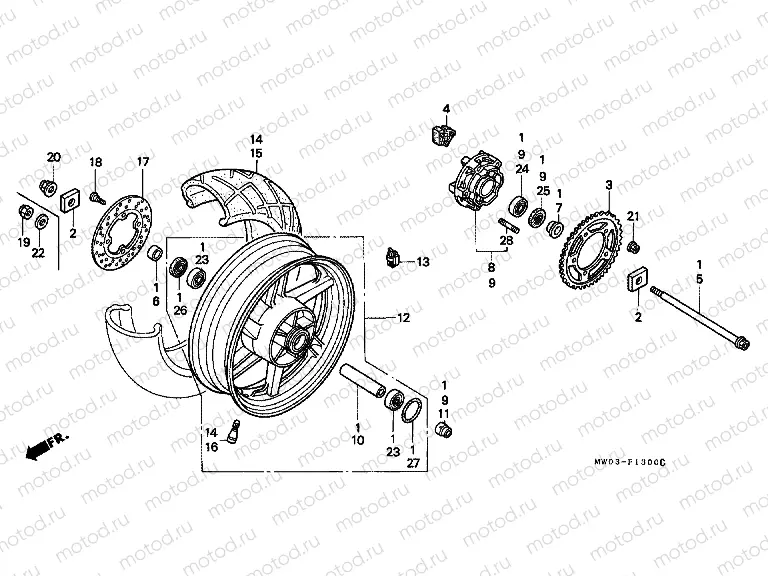 F-13 REAR WHEEL