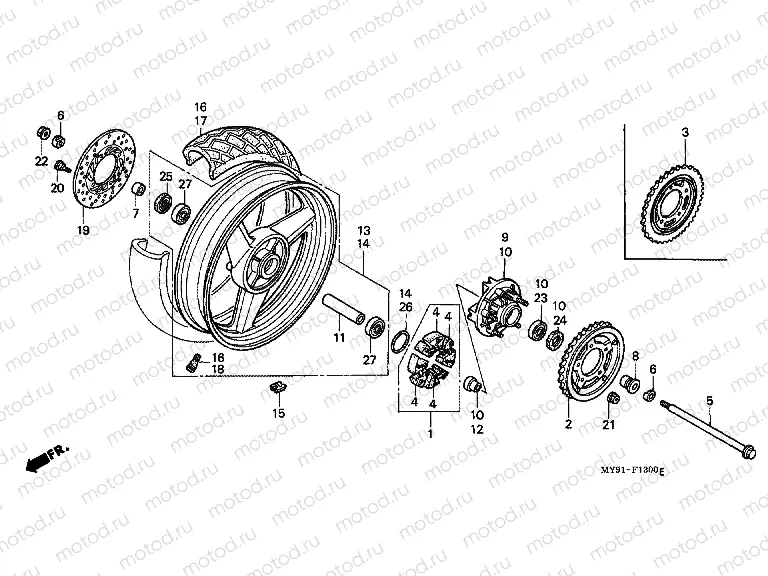 F-13 REAR WHEEL