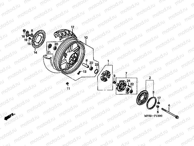 F-13 REAR WHEEL