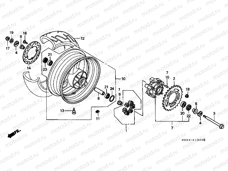 F-13 REAR WHEEL