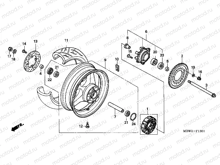 F-13 REAR WHEEL