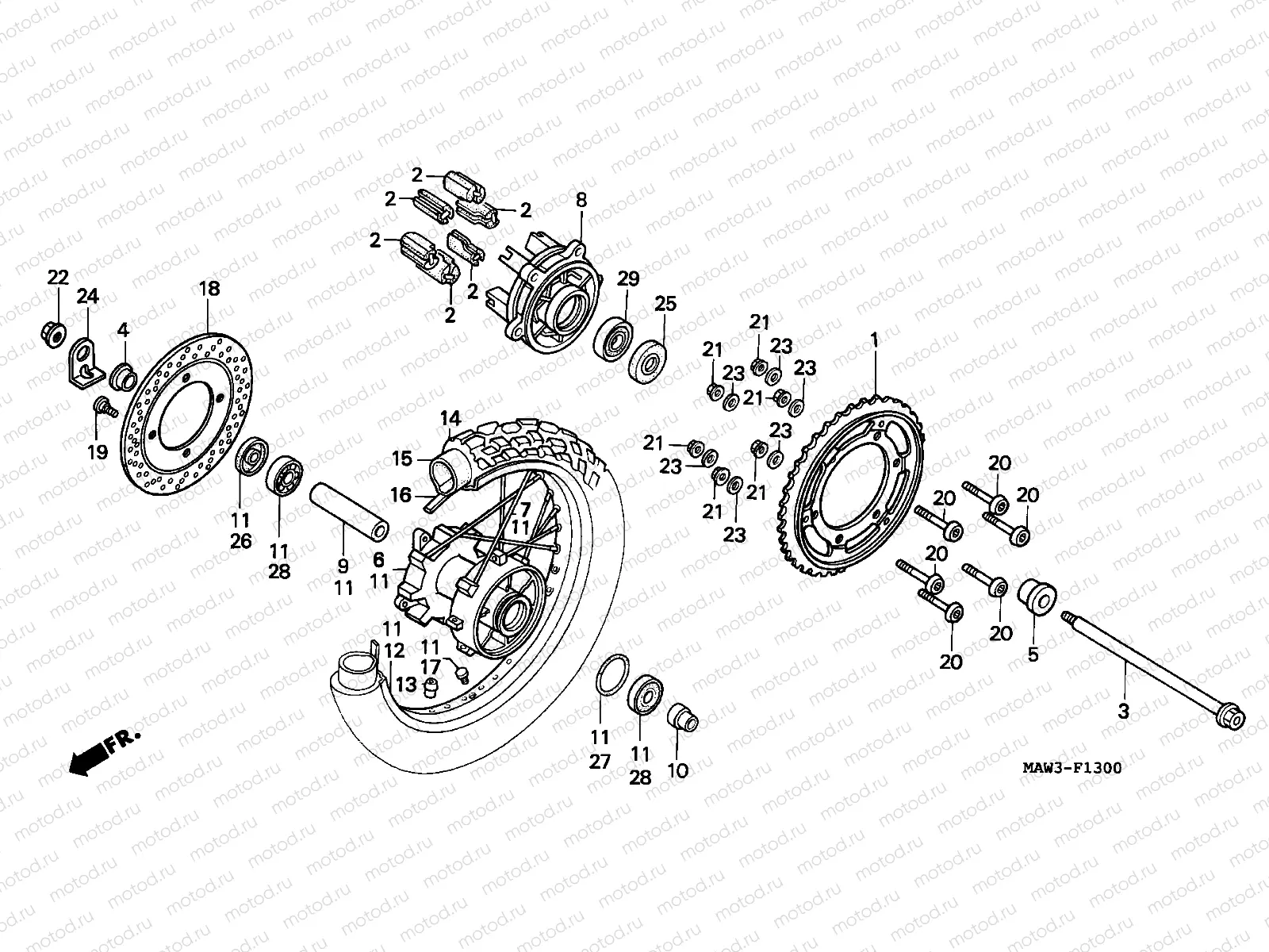 F-13 REAR WHEEL