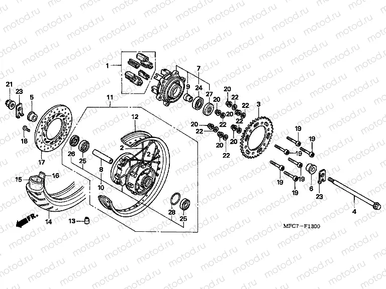 F-13 REAR WHEEL
