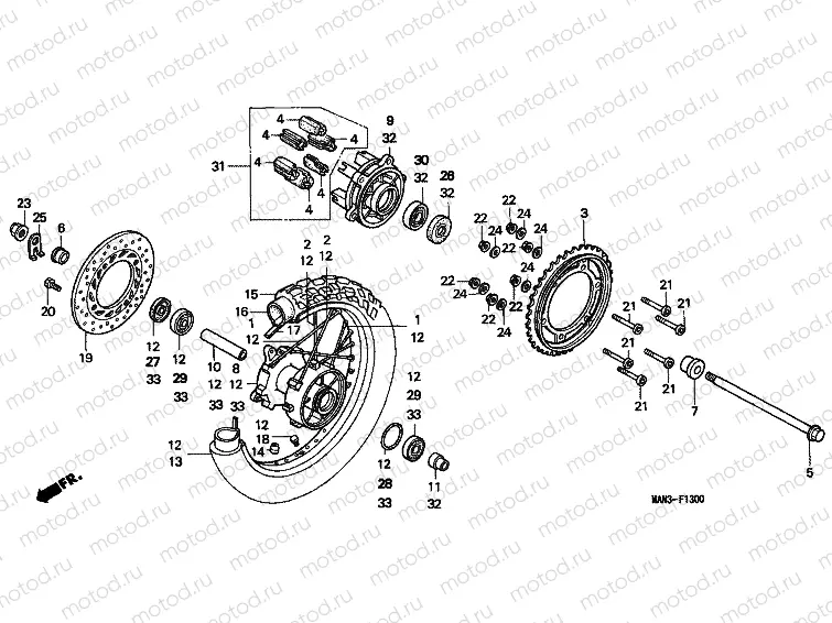 F-13 REAR WHEEL