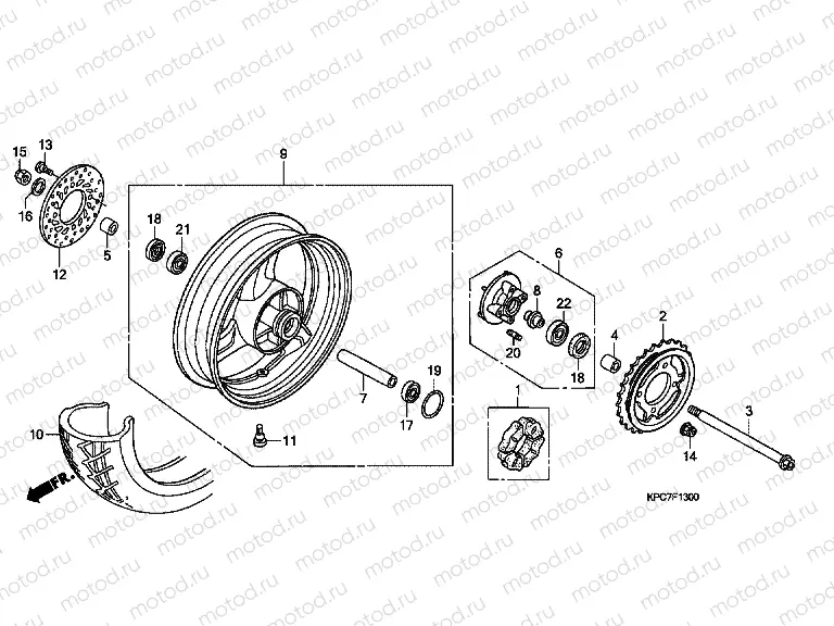F-13 REAR WHEEL