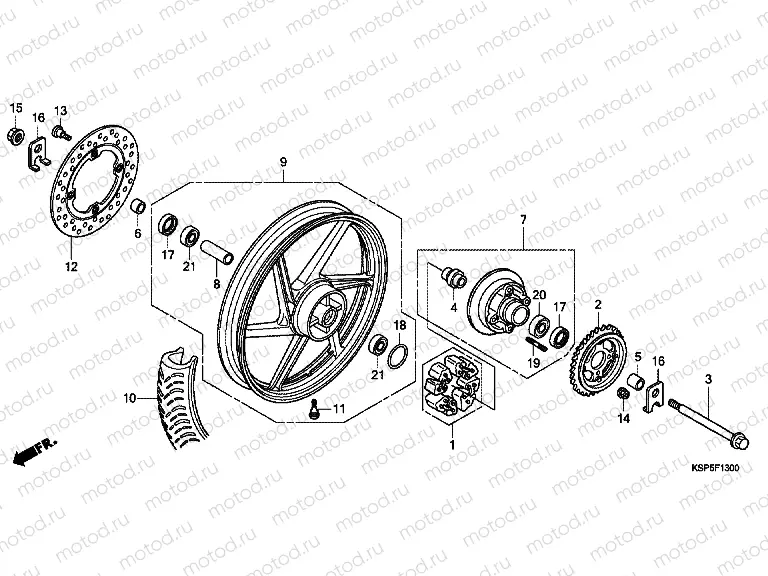 F-13 REAR WHEEL