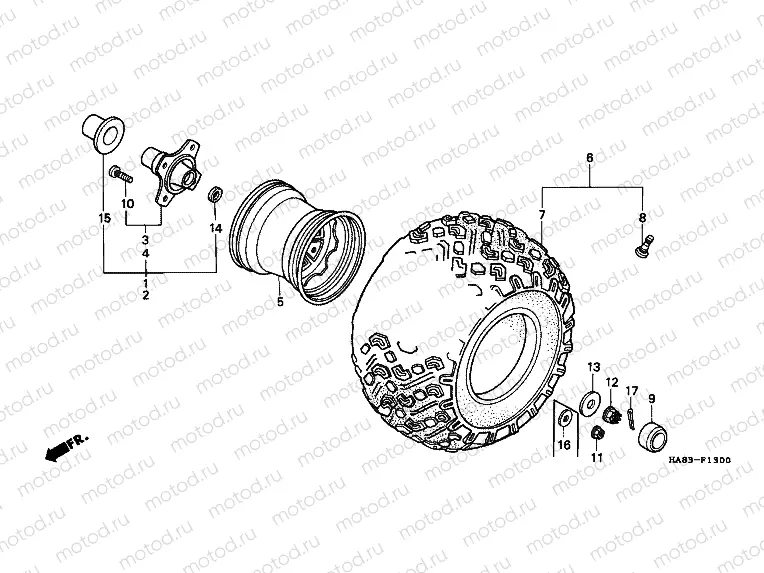 F-13 REAR WHEEL