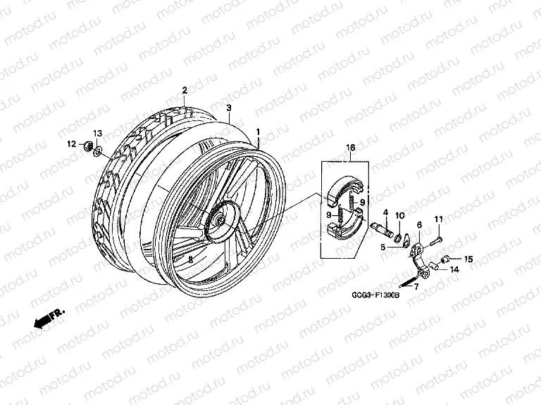 F-13 REAR WHEEL