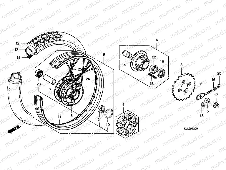 F-13 REAR WHEEL (CH, 4CH)