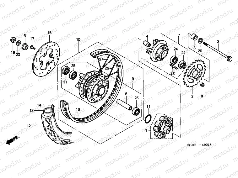 F-13 REAR WHEEL (FS125 / M)