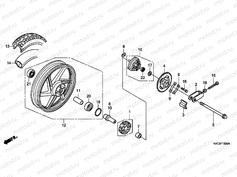 F-13 REAR WHEEL (GLH1251SH / 2SH / 3SH)