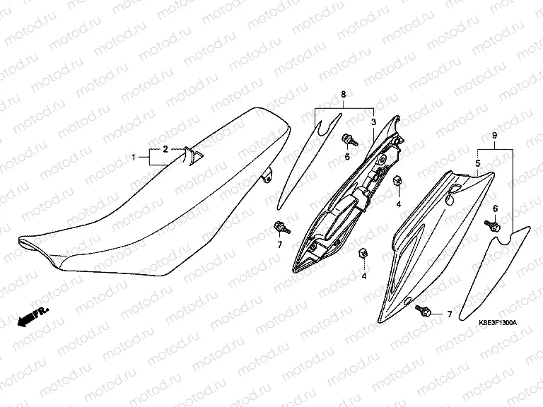 F-13 SEAT / SIDE COVER