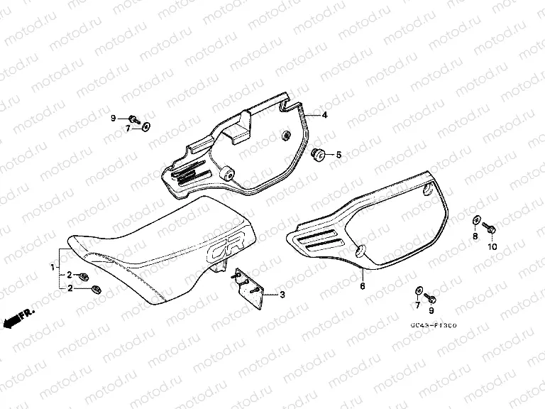 F-13 SEAT / SIDE COVER (RF / R2F / R2G / RH)