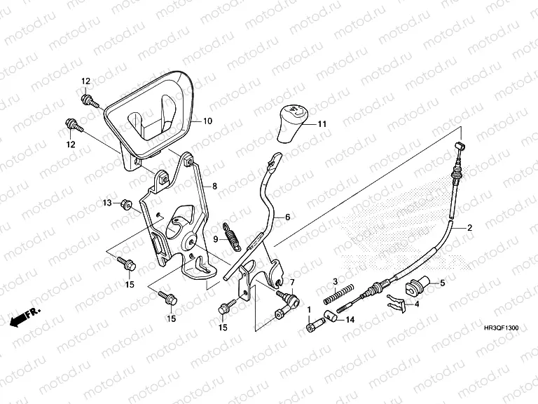 F-13 SELECT LEVER