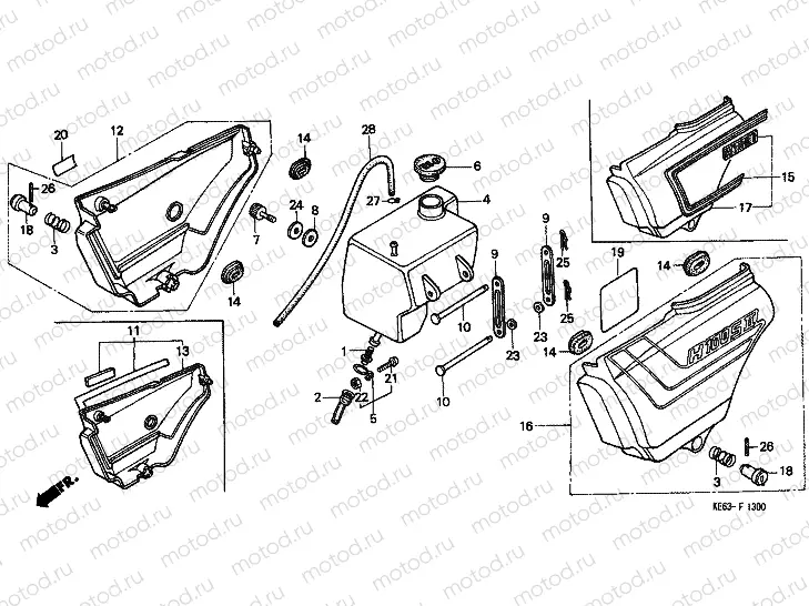 F-13 SIDE COVER / OIL TANK