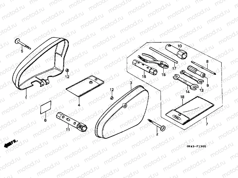 F-13 TOOLS / SIDE COVER