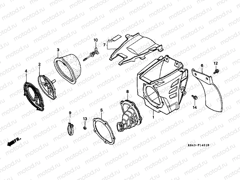 F-14-1 AIR FILTER (CR125RM / RN)