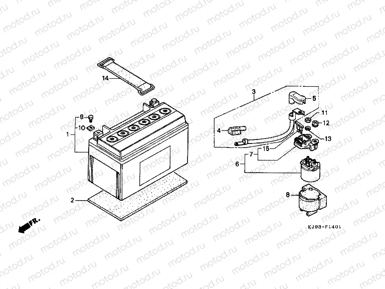 F-14-1 BATTERY (CH125J / L / M / N / P / R)