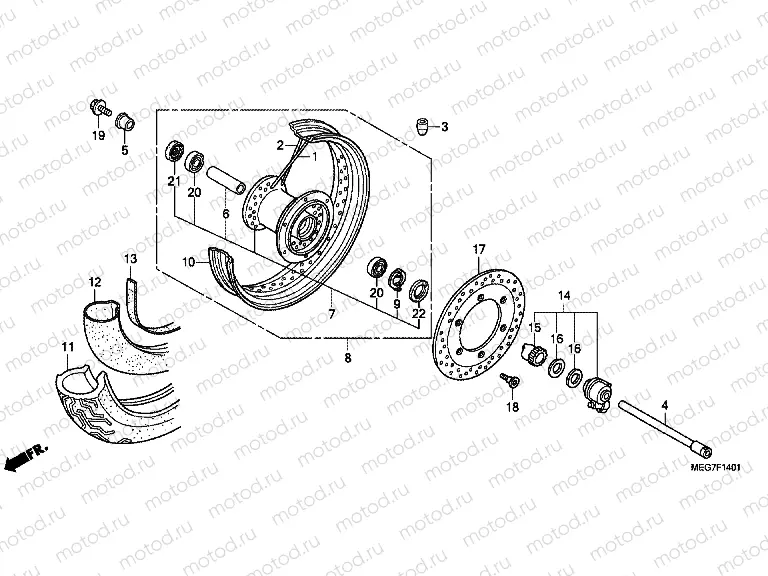 F-14-1 FRONT WHEEL (VT750S)