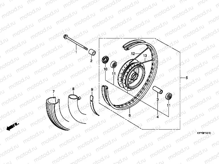 F-14-10 FRONT WHEEL (OUTER)