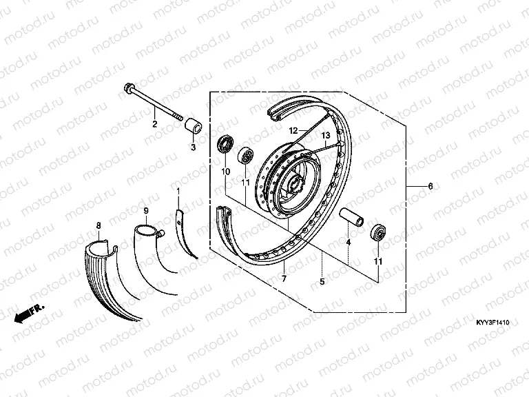 F-14-10 FRONT WHEEL (OUTER)