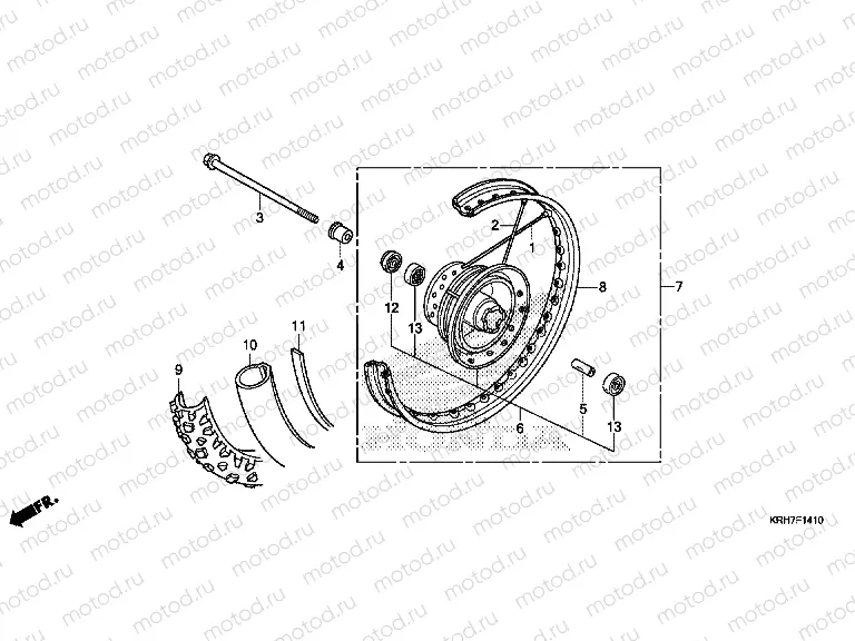 F-14-10 FRONT WHEEL (XL125LEK)